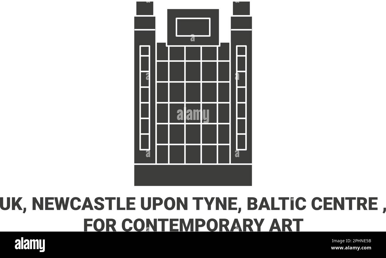 England, Newcastle Upon Tyne, Baltic Centre, für zeitgenössische Kunst Reise Landmark Vector Illustration Stock Vektor