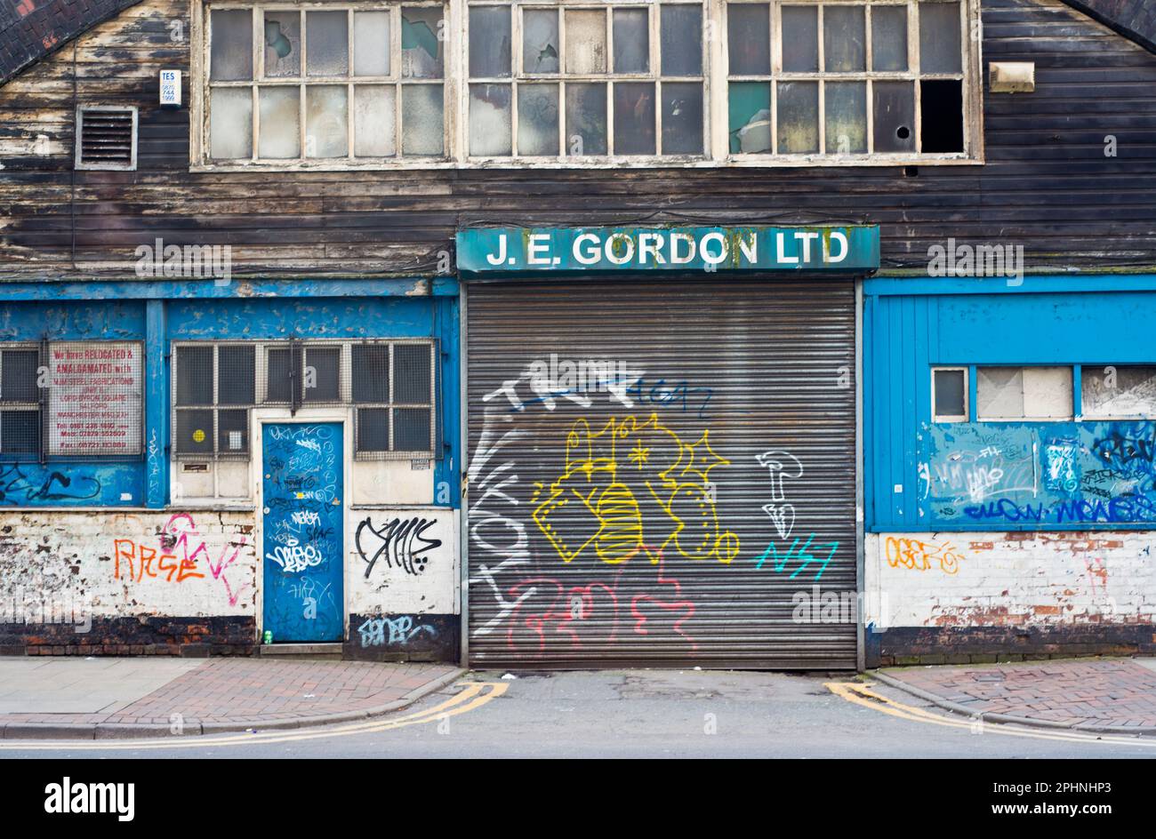 JE Gordon Ltd. In Railway Arch, Whitworth Street, Manchester, Lancashire, England Stockfoto