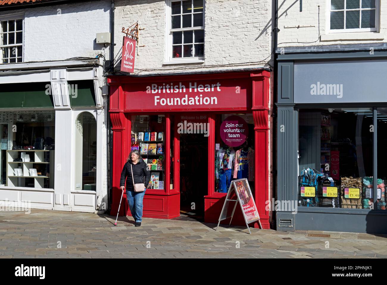 British Heart Foundation Charity Shop in Beverley, East Yorkshire, England, Großbritannien Stockfoto