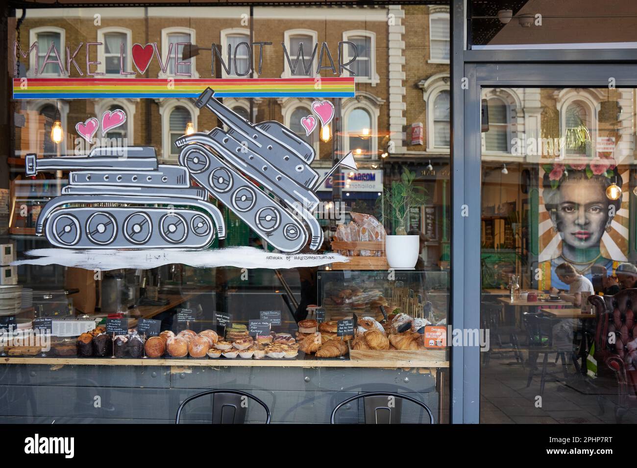 Wohnimmobilien auf der Foulden Road, Amhurst Road und Stoke Newington High Street, Hackney, N16, East London, England, Vereinigtes Königreich. Stockfoto