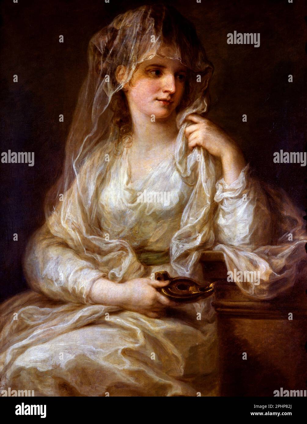 Das Porträt einer Frau als Vestalinnen der Schweizer Malerin Angelica Kauffmann (1741-1807), 1781/2 Stockfoto