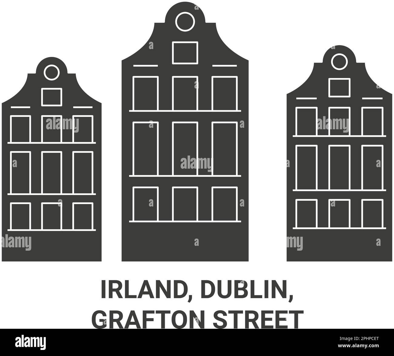 Irlands, Dublins, der Grafton Street Stock Vektor