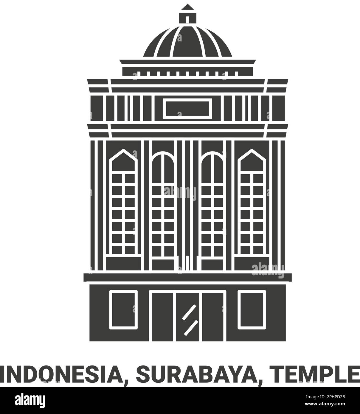 Indonesien, Surabaya, Travels Landsmark Reise Wahrzeichen Vektordarstellung Stock Vektor