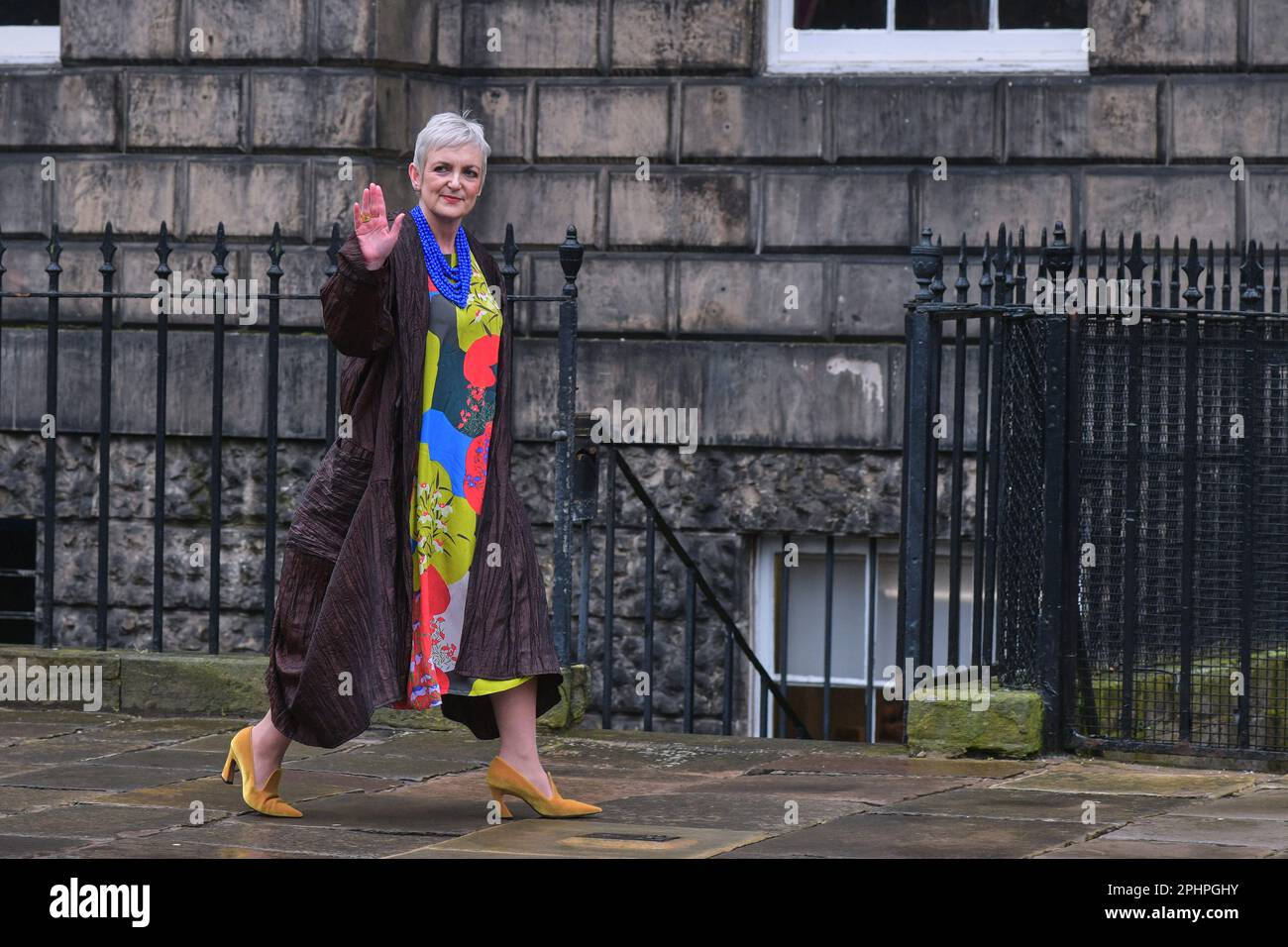 Edinburgh Scotland, Vereinigtes Königreich, 29. März 2023. Angela Constance trifft in Bute House ein, bevor das neue schottische Kabinett enthüllt wird. Live-Nachrichten von sst/alamy Stockfoto