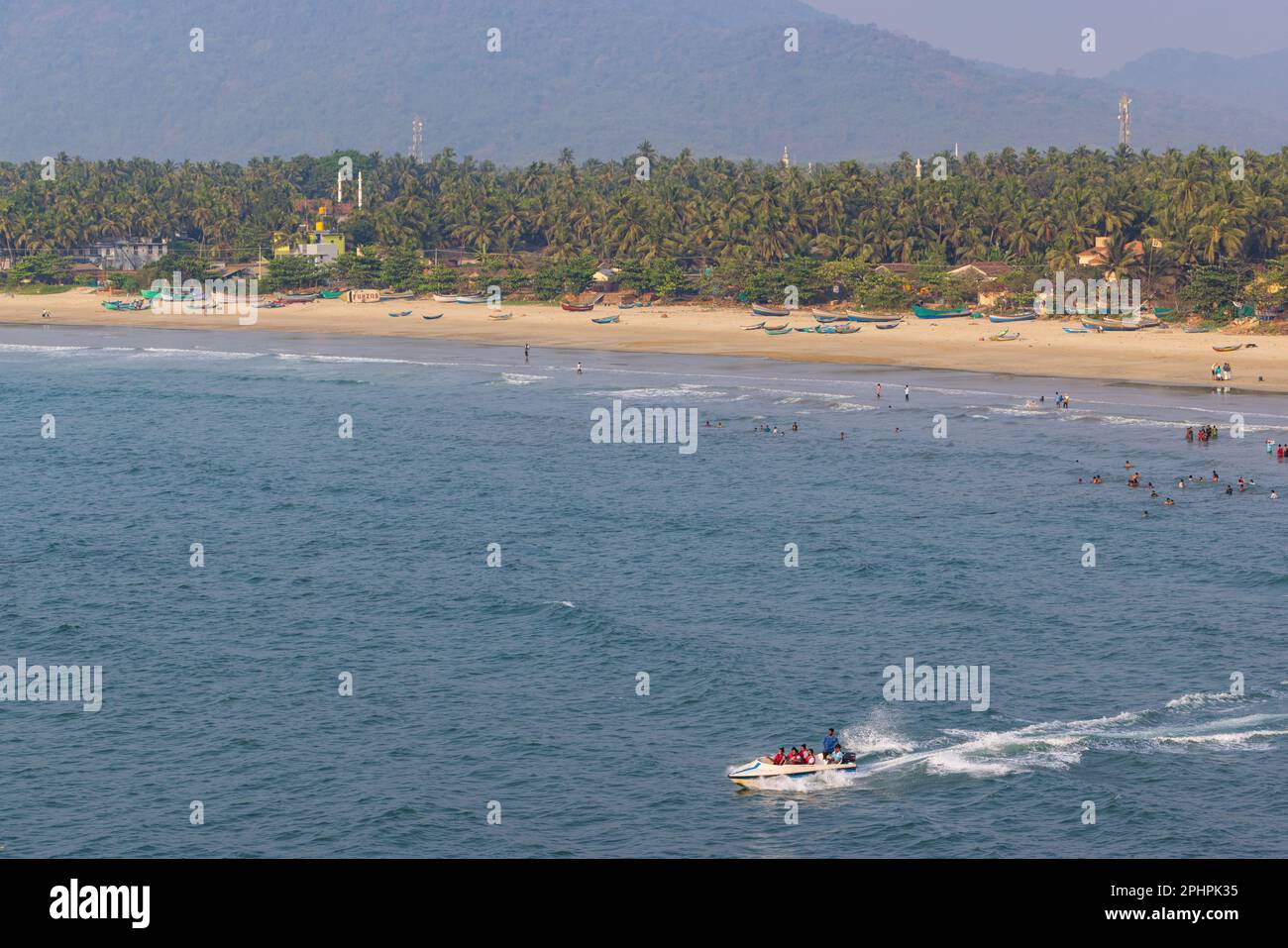 Murudeshwar Beach (eine Küstenstadt Karnataka, Indien) Stockfoto