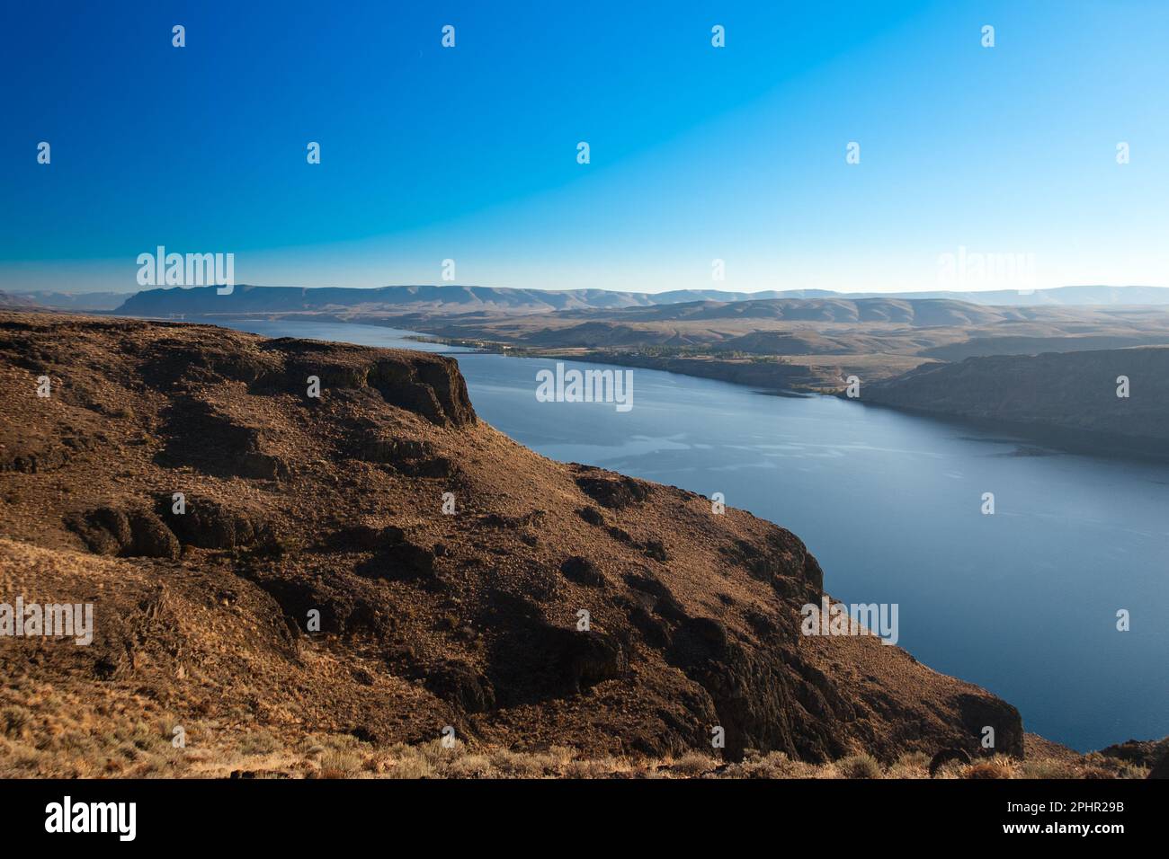 Canyon of Columbia River (Blick vom Wanapum Vista Aussichtspunkt), Washington, USA Stockfoto