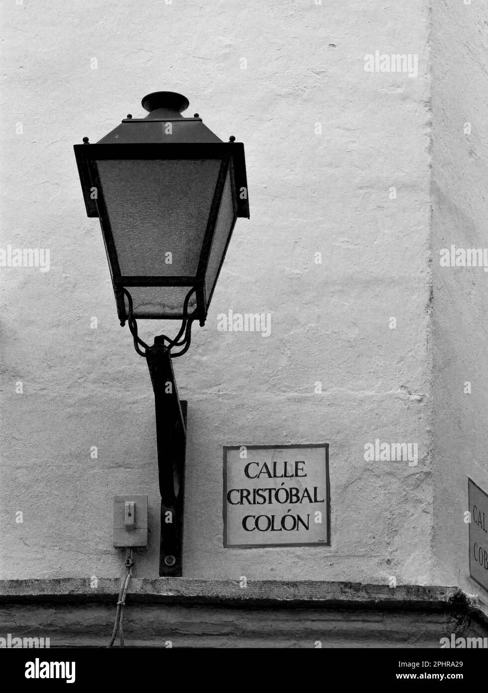 Straße oder Calle von Cristóbal Colón in Cadiz. Auf Englisch bekannt als Christoph Kolumbus. Cadiz Cádiz, Andalusien, Spanien. Stockfoto