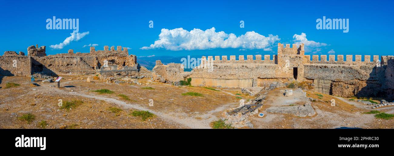 Schloss Larissa in der Nähe der griechischen Stadt Argos. Stockfoto