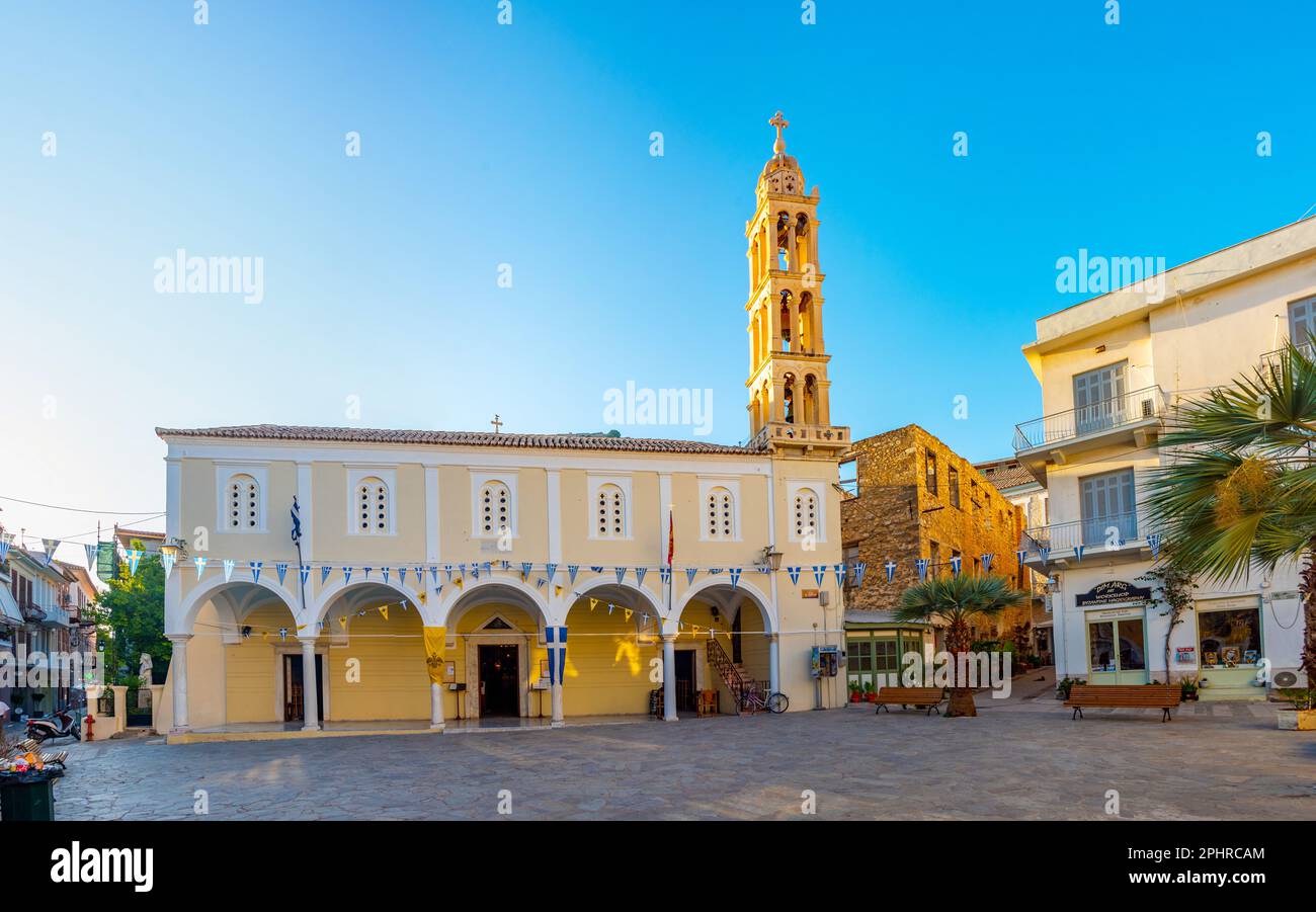 Agios Georgios Square in der griechischen Stadt Nafplio. Stockfoto