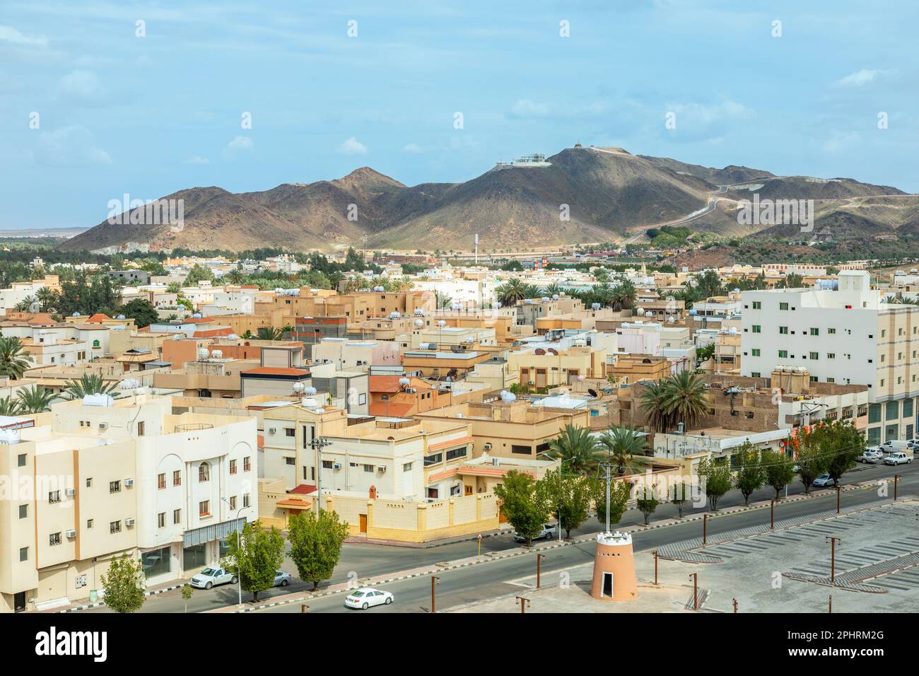 Hail City Downtown und umliegende Landschaft, Hail, Saudi Arabien Stockfoto