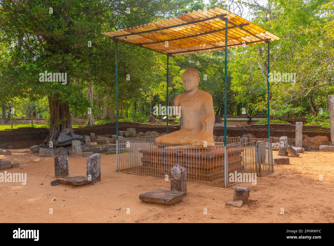 Statue des Samadhi buddha in Anuradhapura in Sri Lanka. Stockfoto
