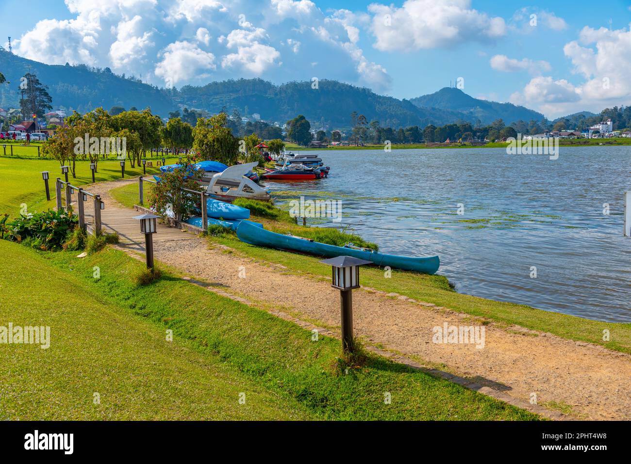 Freizeitaktivitäten am Lake Gregory in Nuwara Eliya. Stockfoto