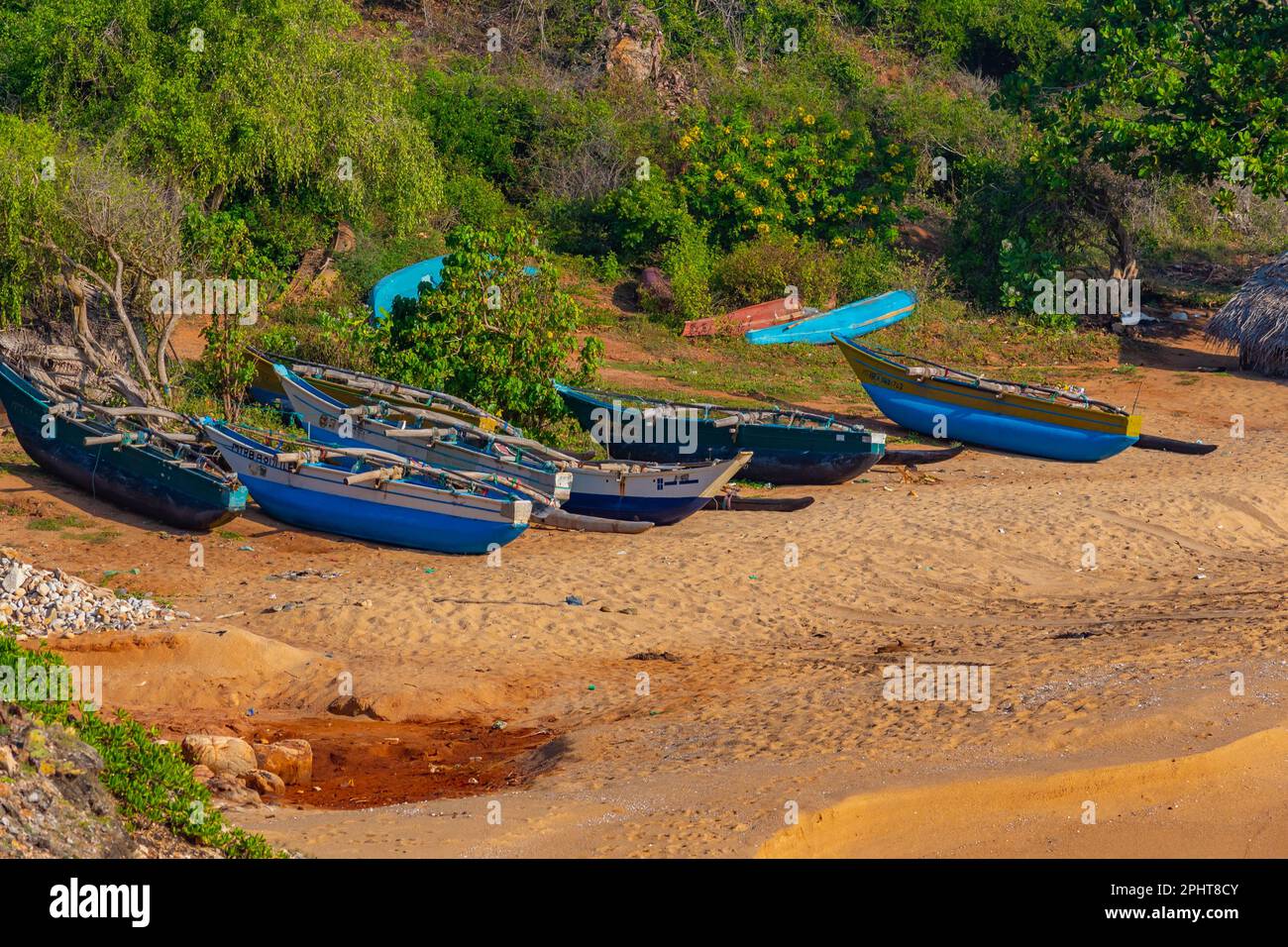 Strand im Bundala-Nationalpark in Sri Lanka. Stockfoto