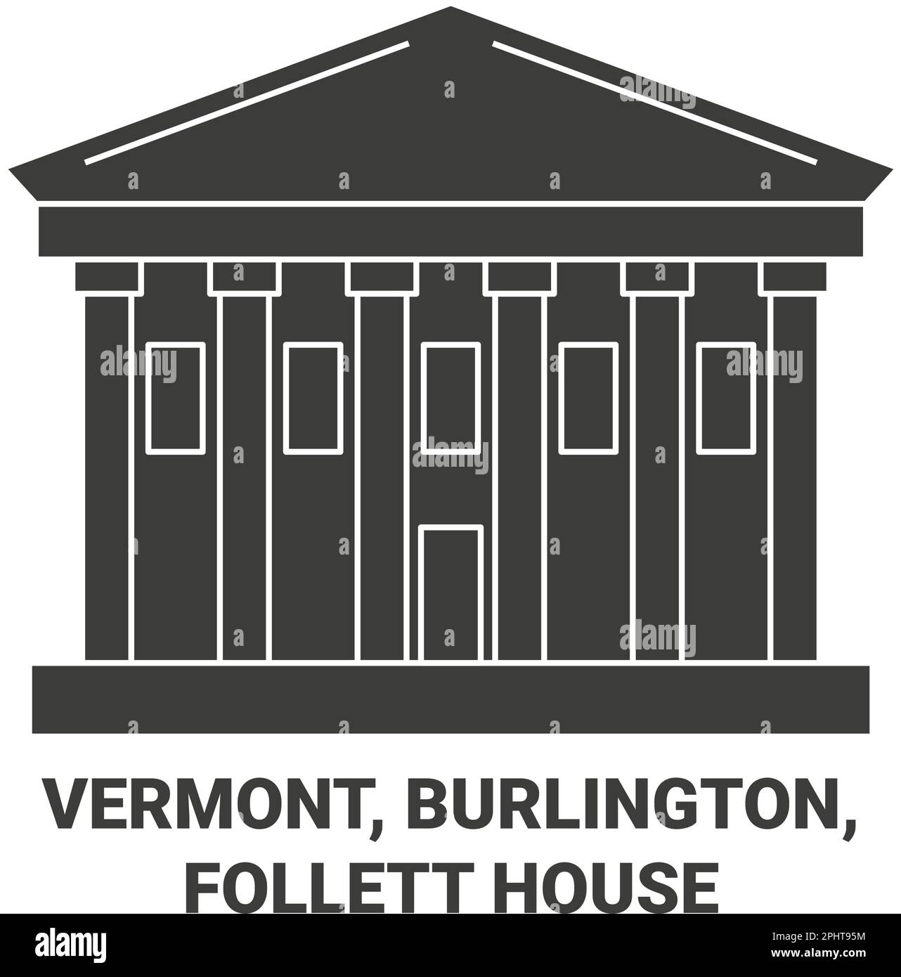 USA, Vermont, Burlington, Follett House Stock Vektor