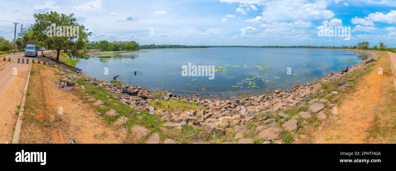 Basawakkulama Wasserreservoir in Anuradhapura in Sri Lanka. Stockfoto