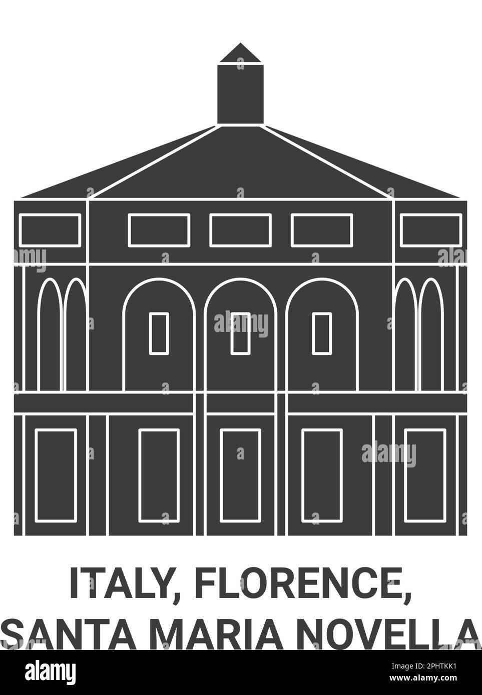 Italien, Florenz, Santa Maria Novella reisen Wahrzeichen Vektordarstellung Stock Vektor