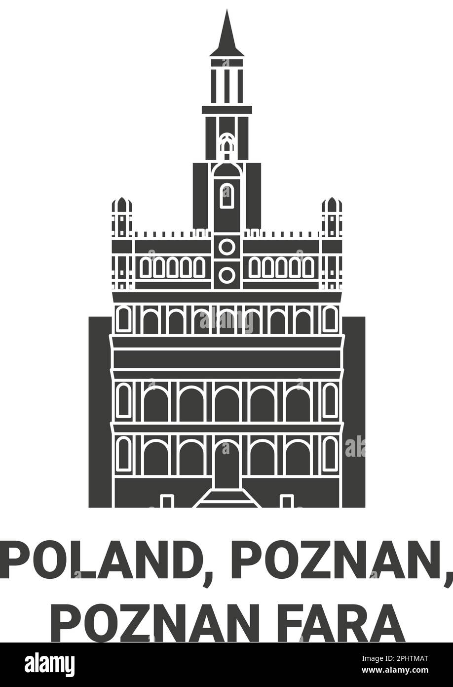 Polens, Posen, Posen-Fara-Reise-Wahrzeichen-Vektordarstellung Stock Vektor