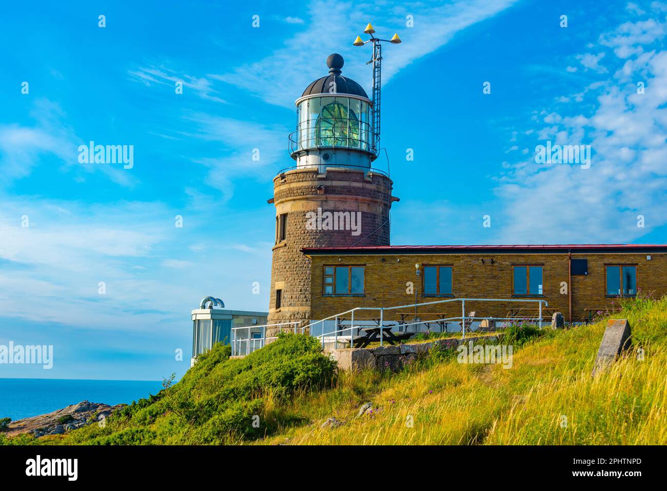 Kullen Lighthouse auf der Halbinsel Kullaberg in Schweden. Stockfoto