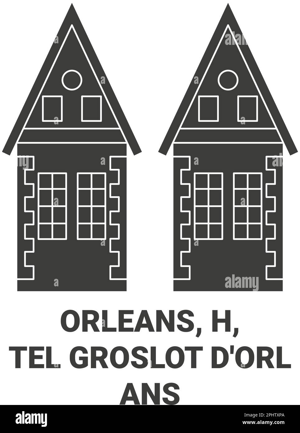 Frankreich, Orleans, Hotel Groslot D'Orlans reisen als Vektorbild für Wahrzeichen Stock Vektor