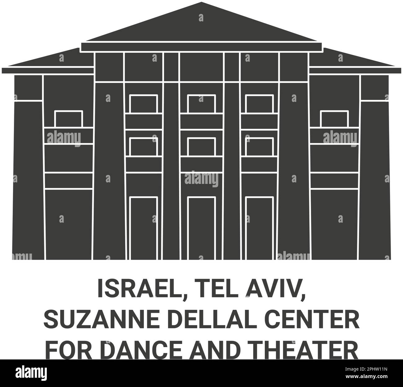 Israel, Tel Aviv, Suzanne Dellal Center for Dance and Theater Stock Vektor