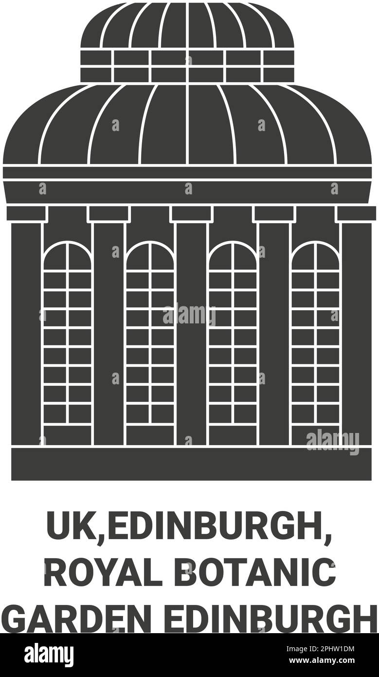 Vektorgrafik für Großbritannien, Edinburgh, Royal Botanic Garden Edinburgh Stock Vektor
