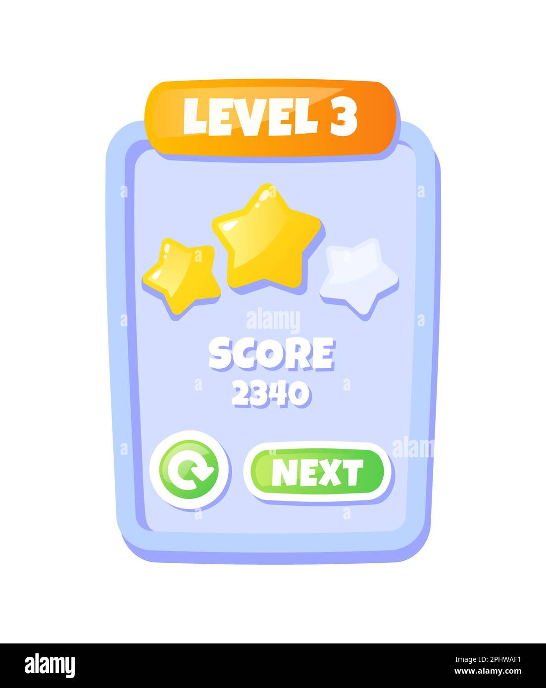 UI-Ebenenbereich für das Spiel Stock Vektor