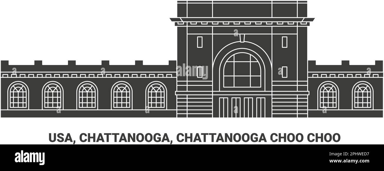 USA, Chattanooga, Chattanooga Choo Choo, eine Vektordarstellung für Reiseziele Stock Vektor