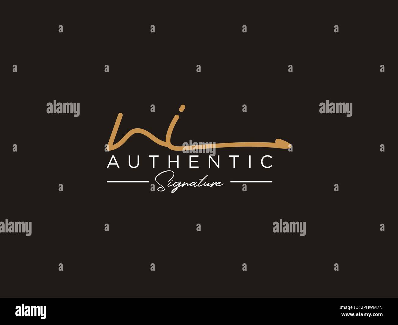 Letter NI Signature Logo Vorlage Vektor Stock Vektor