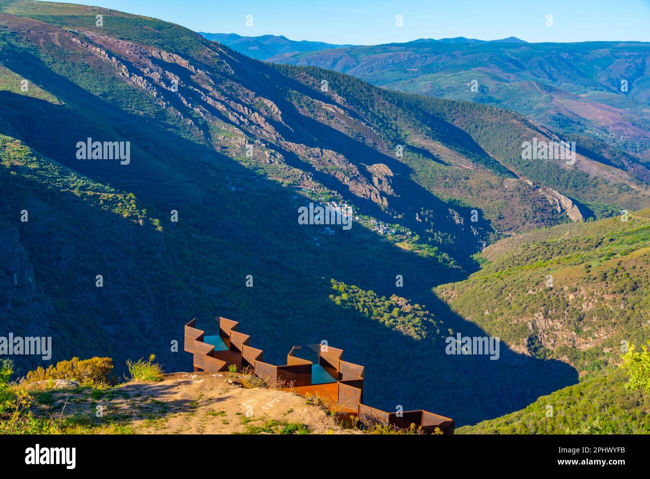 Miradoiro das Penas de Rome in Spanien. Stockfoto