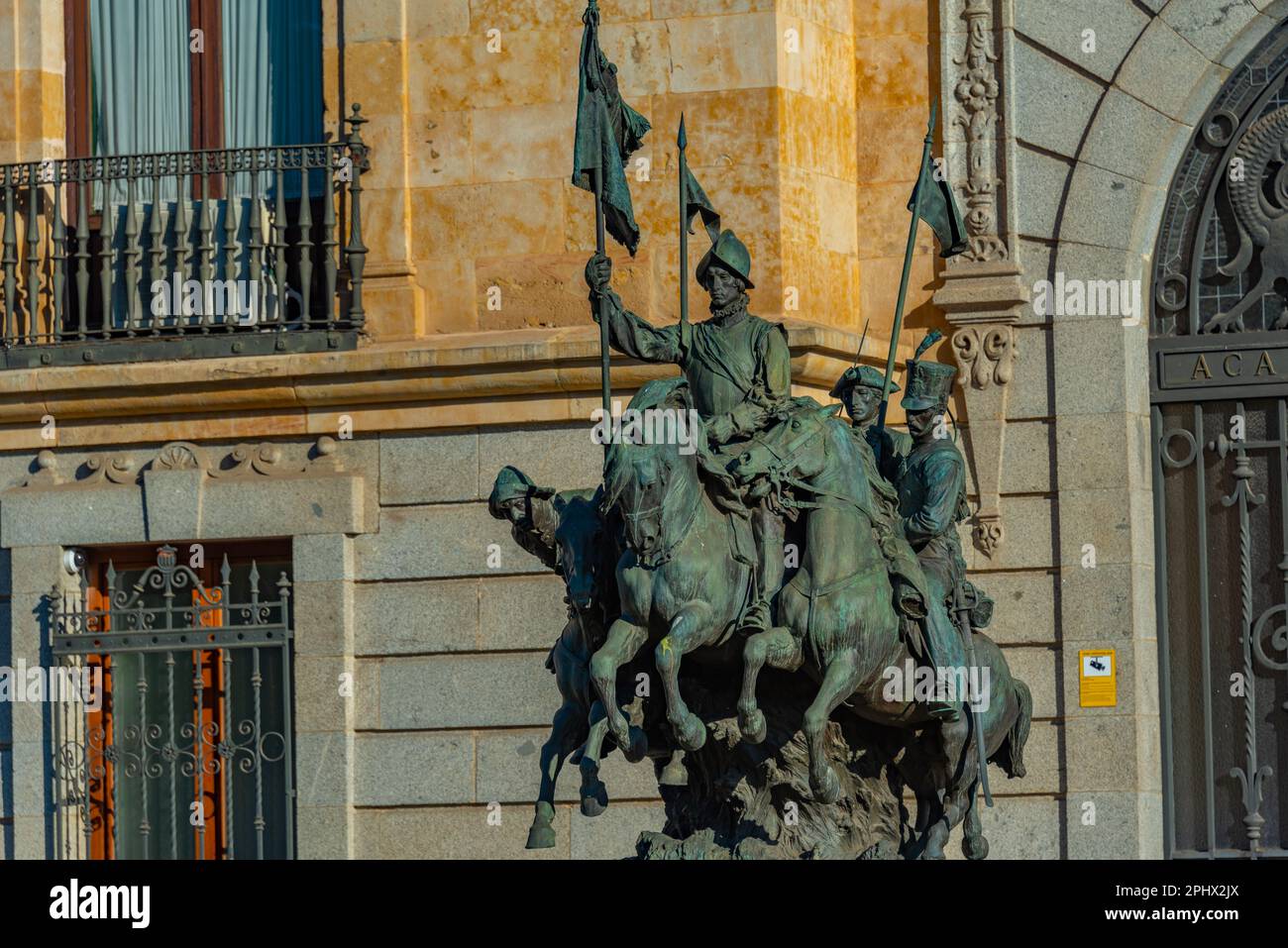 Blick auf die Kavallerieakademie in Valladolid, Spanien. Stockfoto