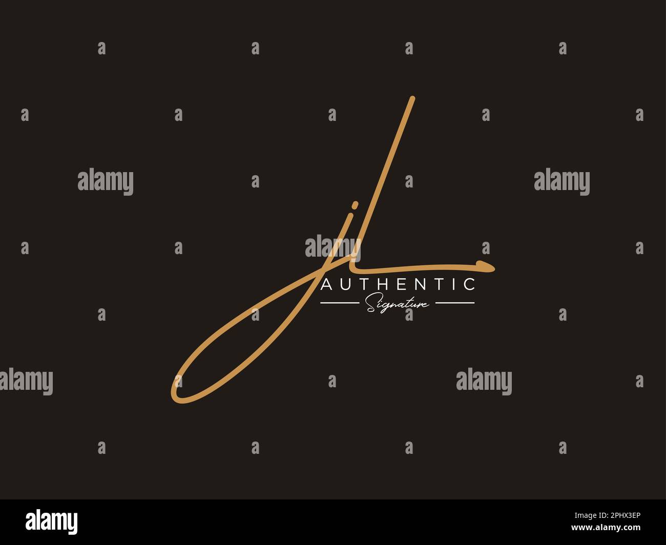 Brief JL Unterschrift Logo Vorlage Vektor Stock Vektor