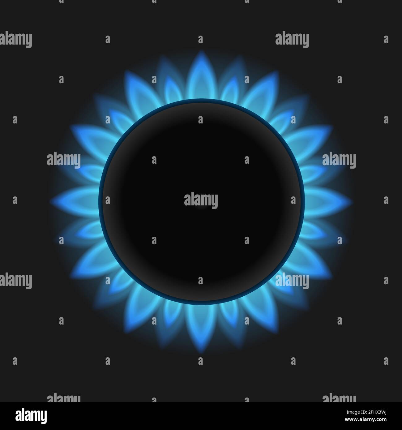 Blaue Gasflamme, Abbildung Vektor EPS10 Stock Vektor