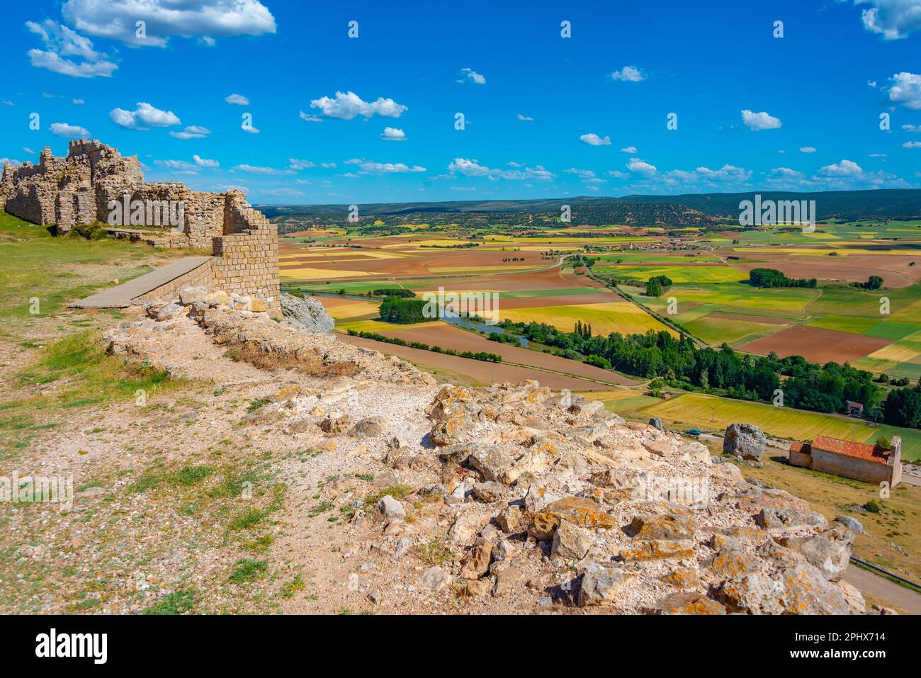 Castillo de Gormaz in Spanien. Stockfoto