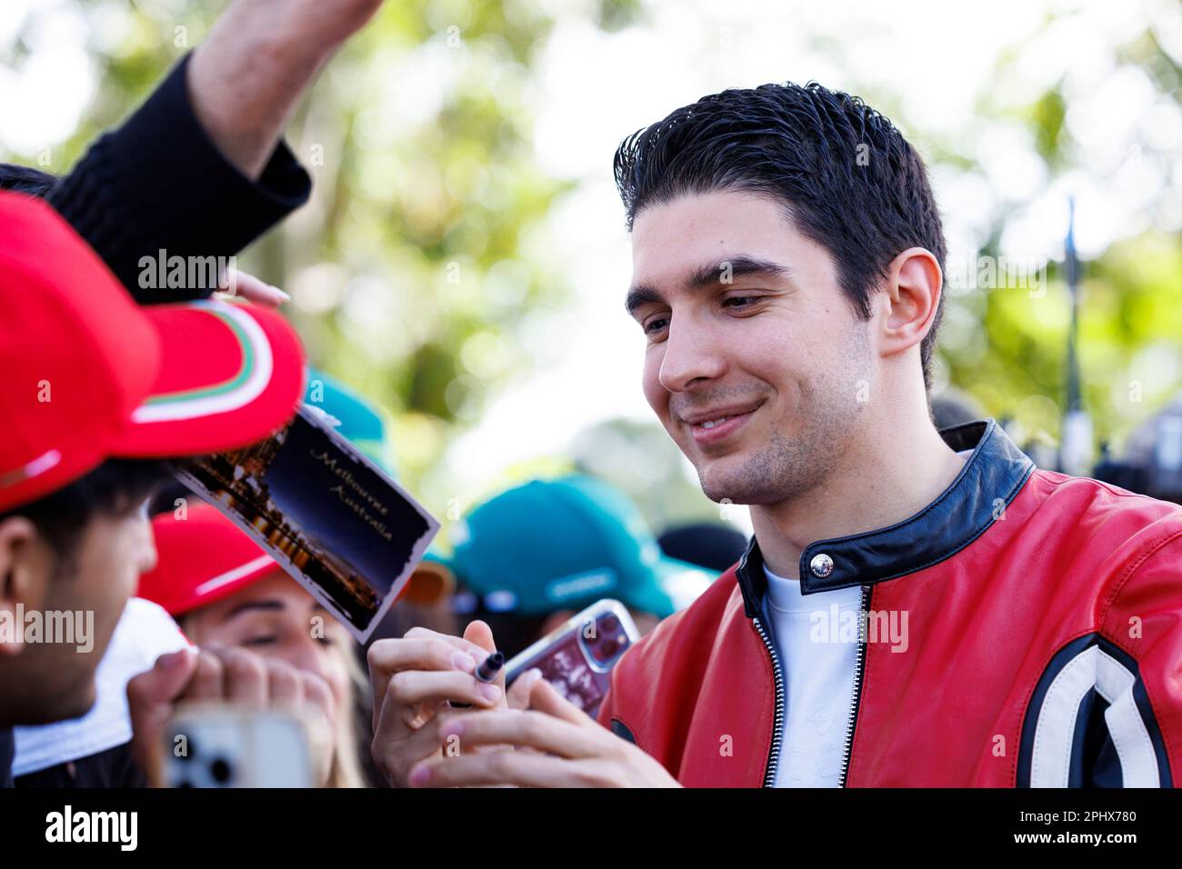 Melbourne Grand Prix Circuit, Melbourne, Victoria, Australien: 30. März 2023: Australian Formula 1 Grand Prix: Ankunft und Inspektion Tag: Der Alpenfahrer Esteban Ocon Nr. 31 kommt für die australische Formel 1 Stockfoto