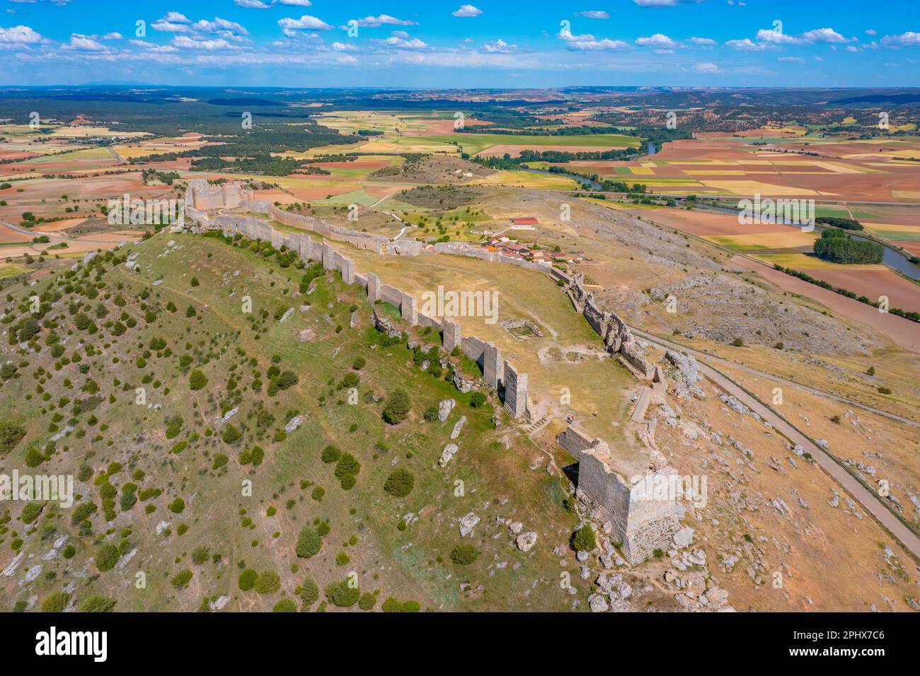 Castillo de Gormaz in Spanien. Stockfoto