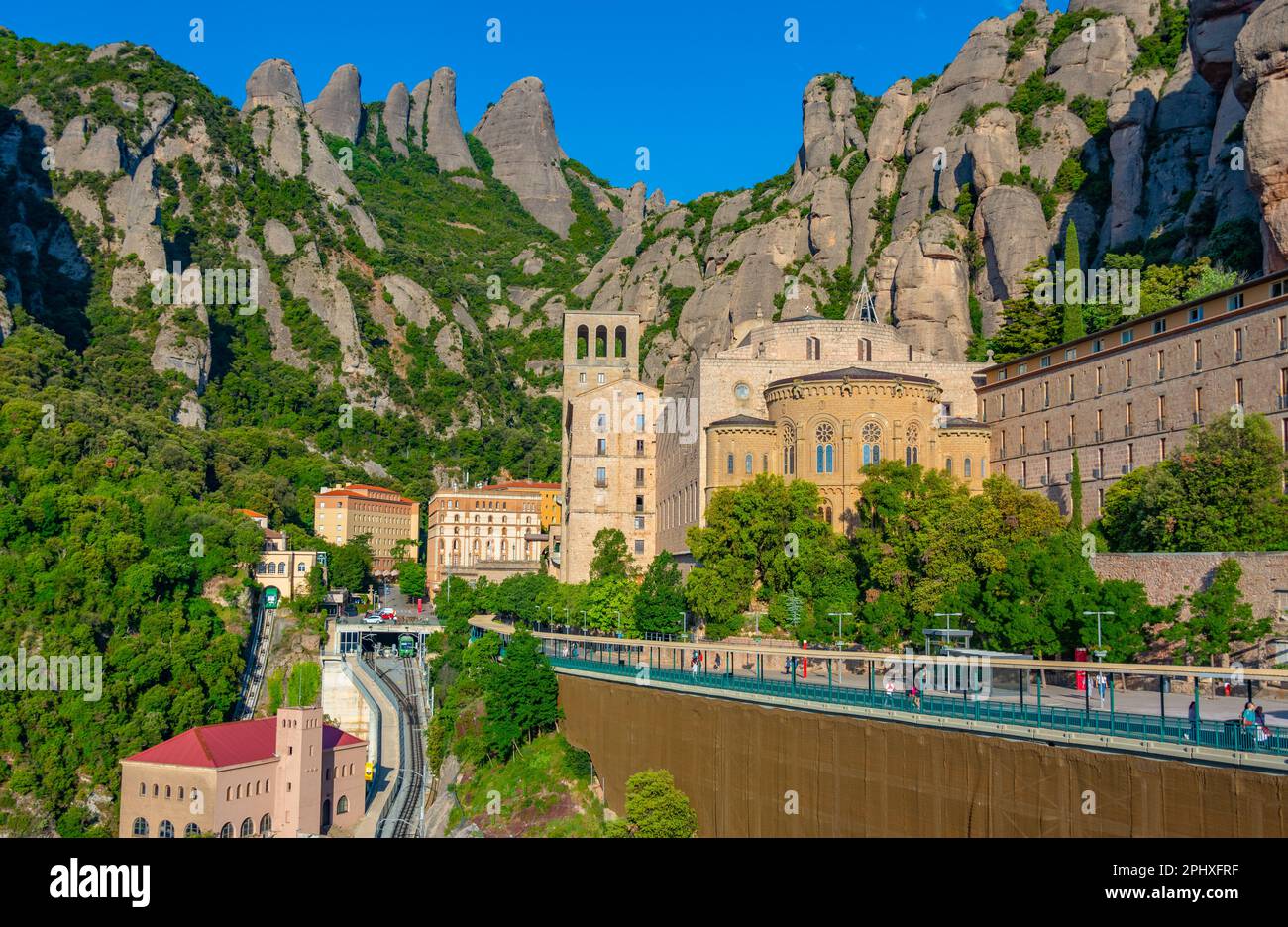Abtei Santa Maria de Montserrat in Spanien. Stockfoto