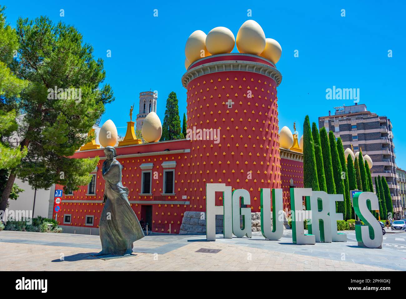 Torre Galatea im Dali Theater-Museum im Zentrum von Figueres, Spanien. Stockfoto