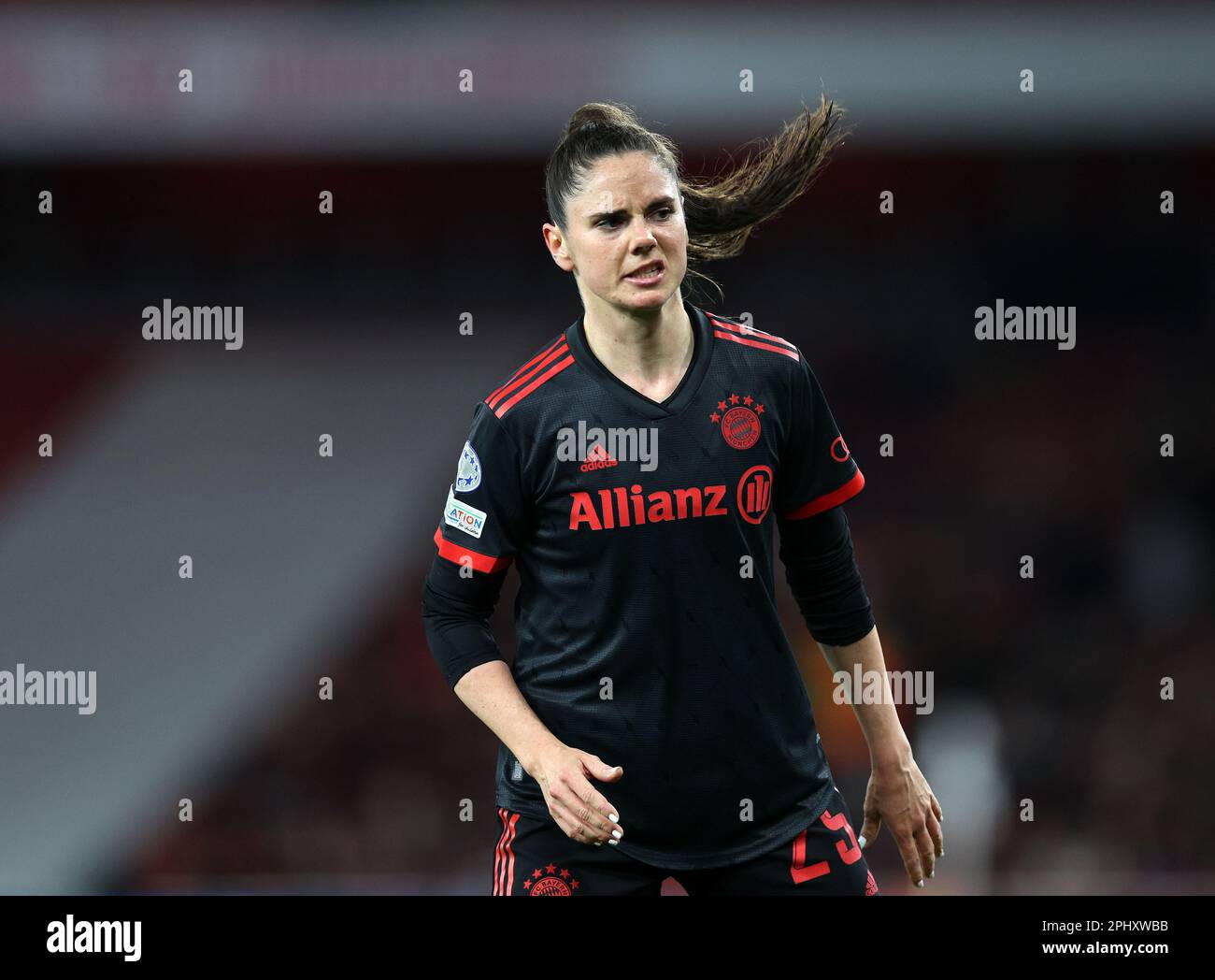 London, Großbritannien. 29. März 2023. Sarah Zadrazil von Bayern München während des UEFA Womens Champions League-Spiels im Emirates Stadium, London. Der Bildausdruck sollte lauten: David Klein/Sportimage Credit: Sportimage/Alamy Live News Stockfoto