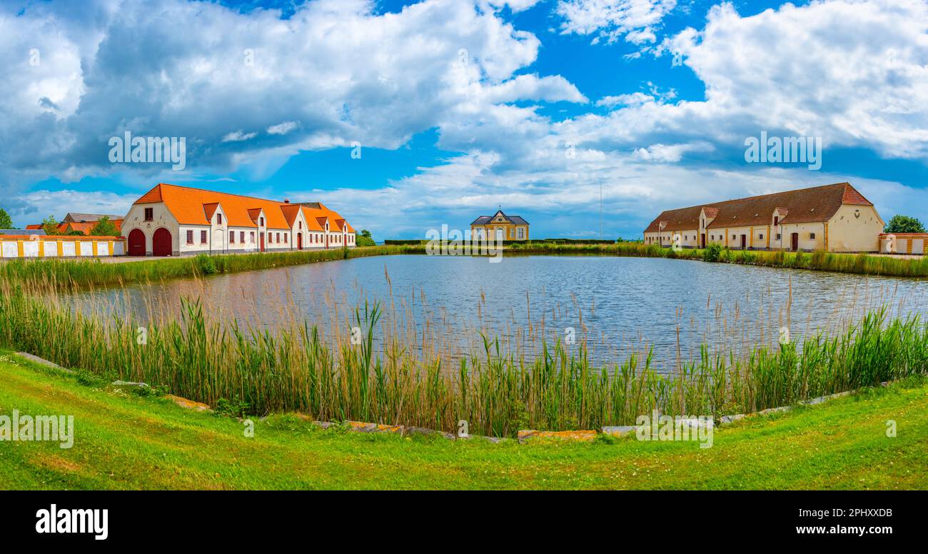 Valdemars Slot in Dänemark an einem Sommertag. Stockfoto