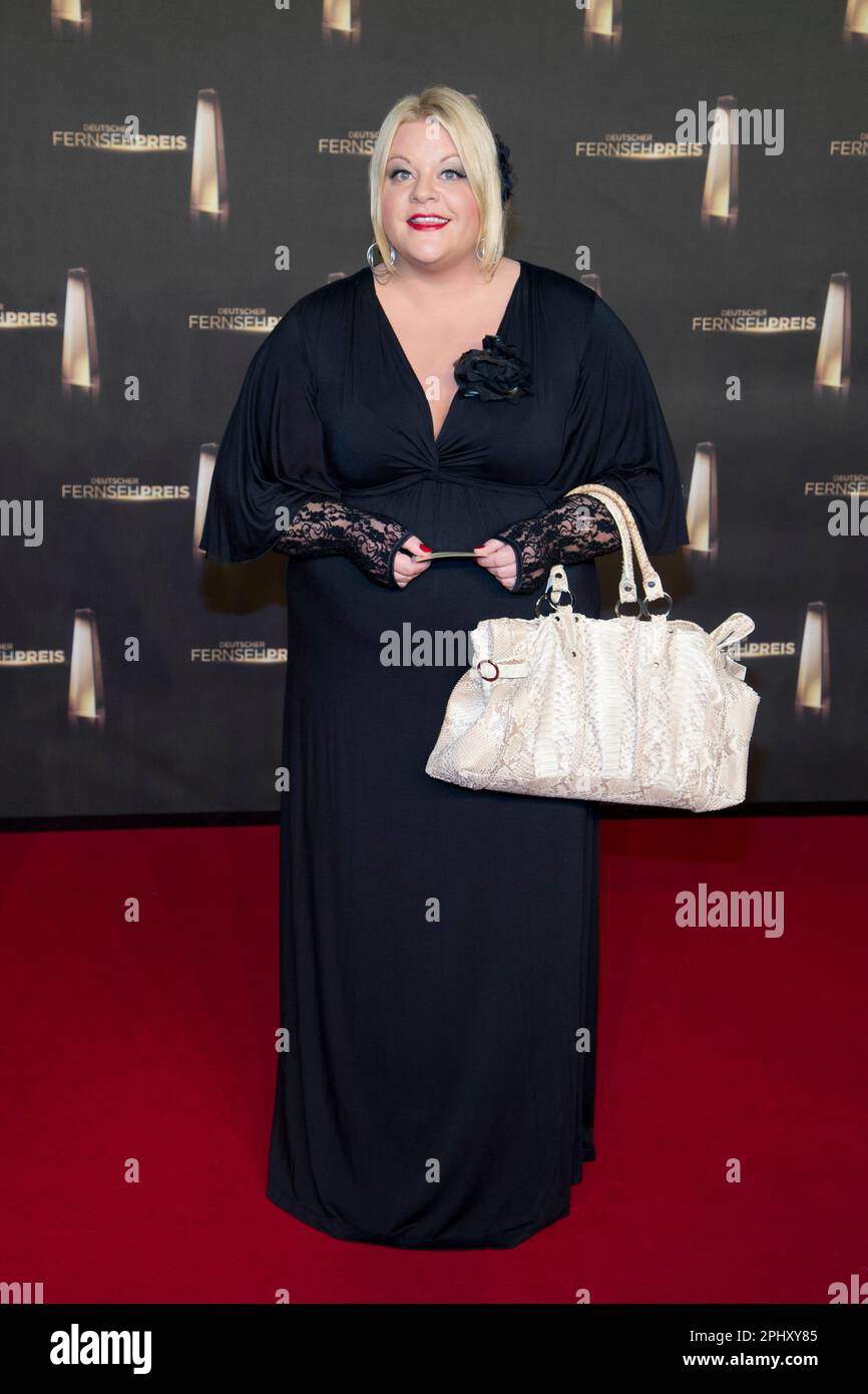 ARCHIVFOTO: Tine WITTLER wird am 1. April 2023 50 Jahre alt, Tine WITTLER, Moderatorin, roter Teppich, Red Carpet Show, Präsentation des deutschen Fernsehpreises 2012 in Köln, übertragen am 4. Oktober 2012, aufgenommen am 2. Oktober 2012. Â Stockfoto