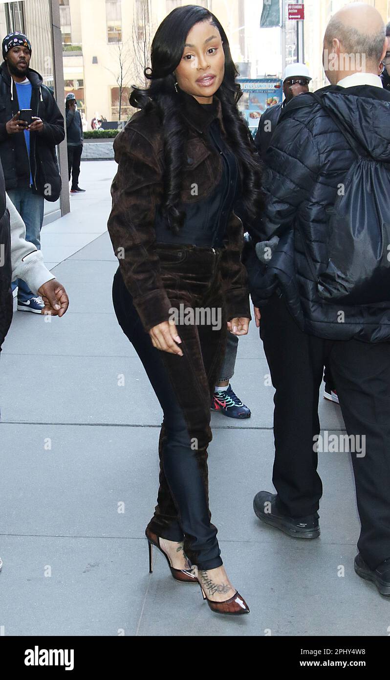 New York, New York, USA. 29. März 2023. Angela Renee White alias Blac Chyna gesehen in SiriusXM Studios in New York. 29. März 2023 Guthaben: Rw/Media Punch/Alamy Live News Stockfoto