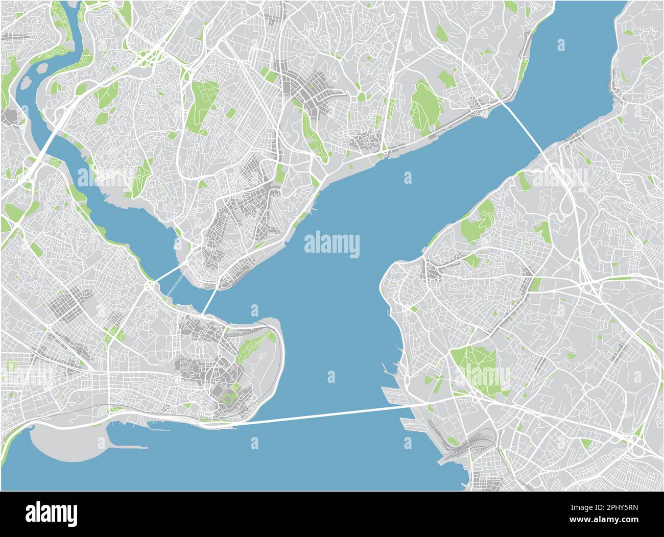 Vector Stadtplan von Istanbul mit gut organisierten getrennten Schichten. Stock Vektor