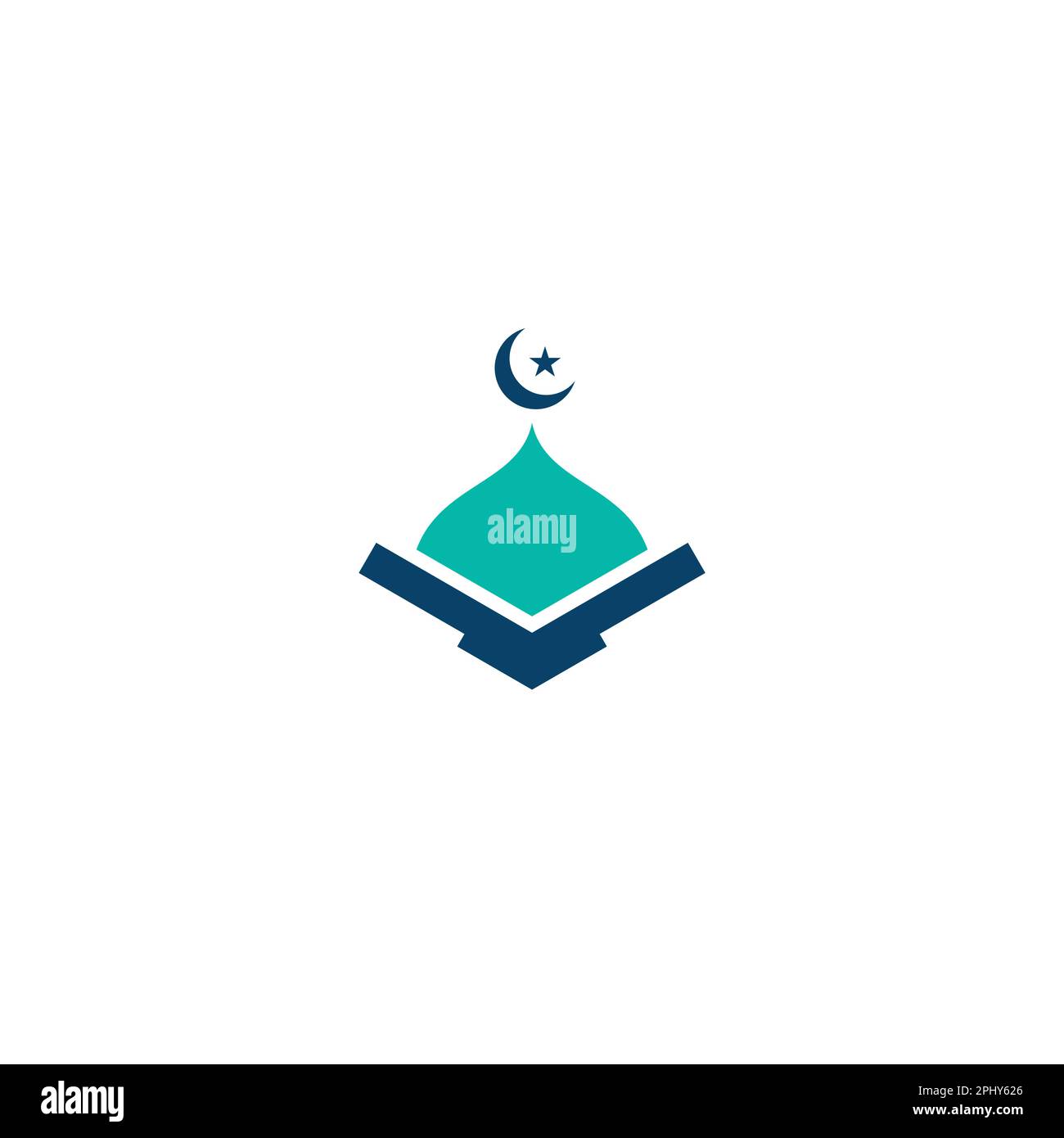 Moderne Islamische Moschee Und Koran-Logo. Moschee-Ikone-Design Stock Vektor