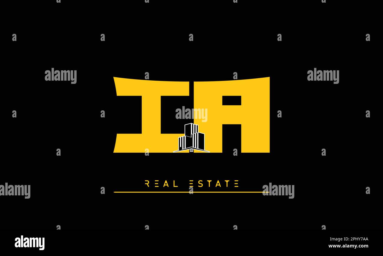 Immobilienbriefe Initialen Monogramm Logo IA, AI Stock Vektor
