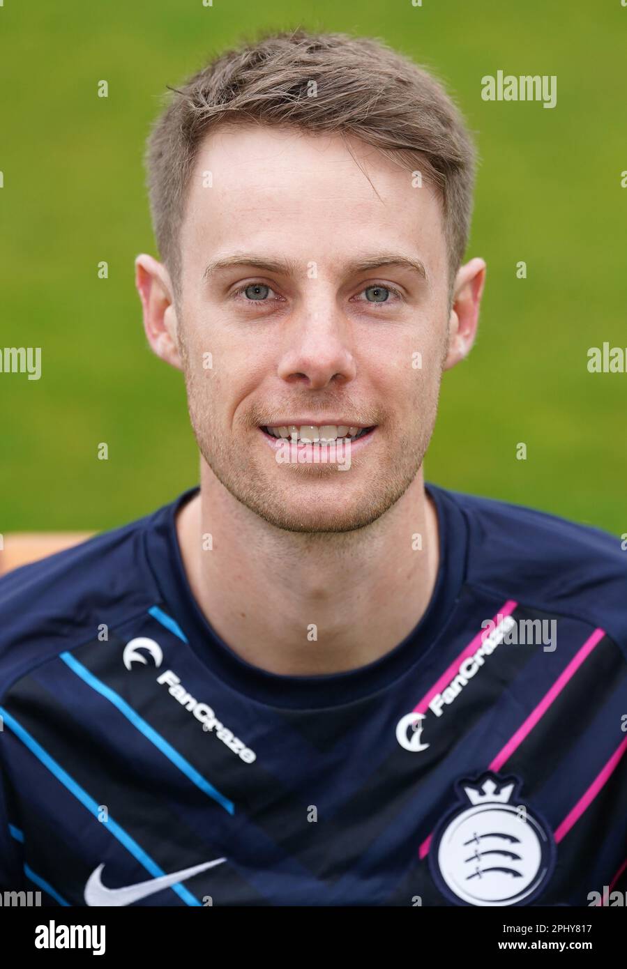 Middlesex's Robbie White während des Medientags auf Lord's Cricket Ground, London. Bilddatum: Mittwoch, 29. März 2023. Stockfoto