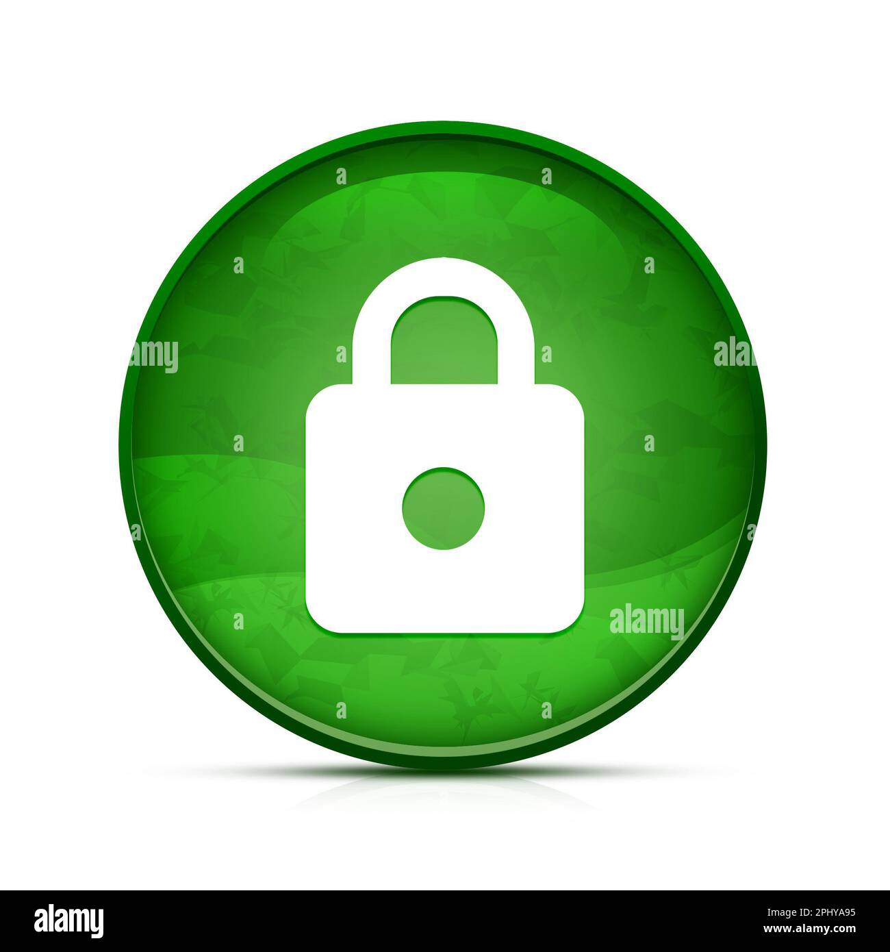 https-Symbol auf klassischer, grüner, runder Schaltfläche Stockfoto