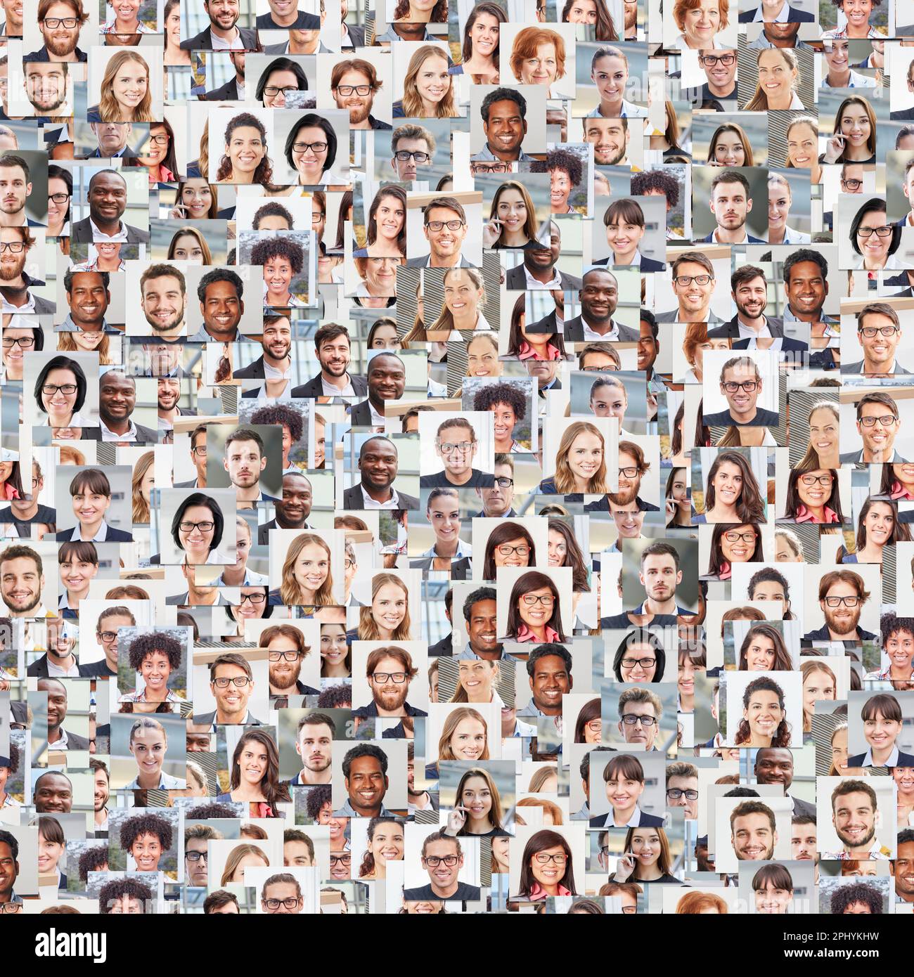 Business Diversity and Collaboration-Konzept als nahtlos aufteilbarer Hintergrund Stockfoto