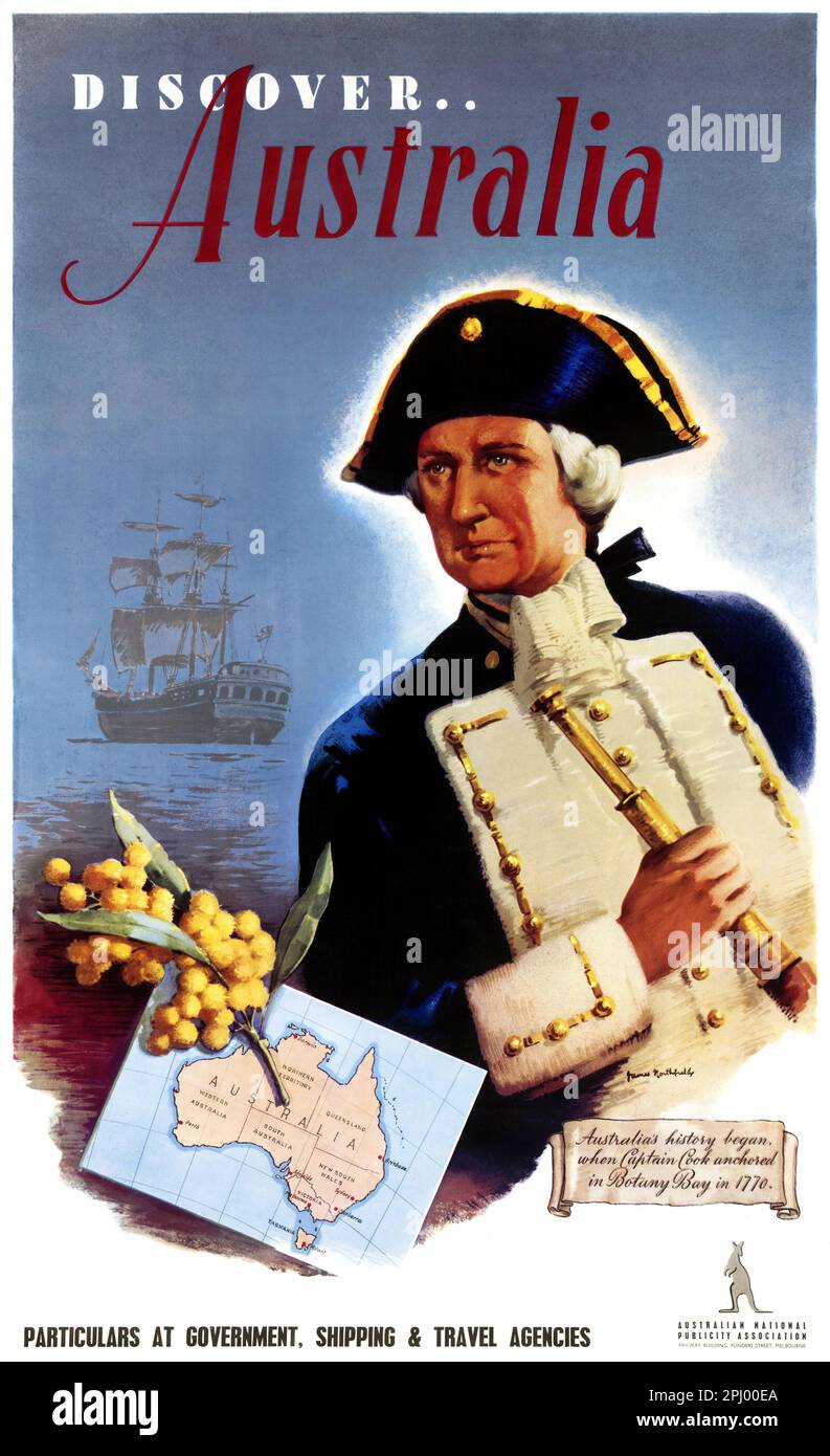 Entdecken Sie Australien von James Northfield (1887-1973). Poster veröffentlicht ca. 1950. Stockfoto