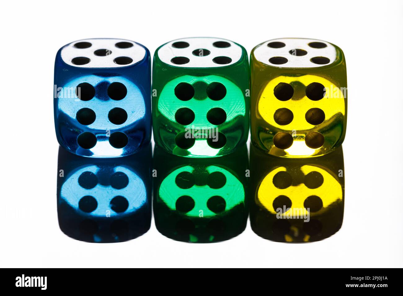 Würfel für Brettspiel und Rollenspiel Stockfoto