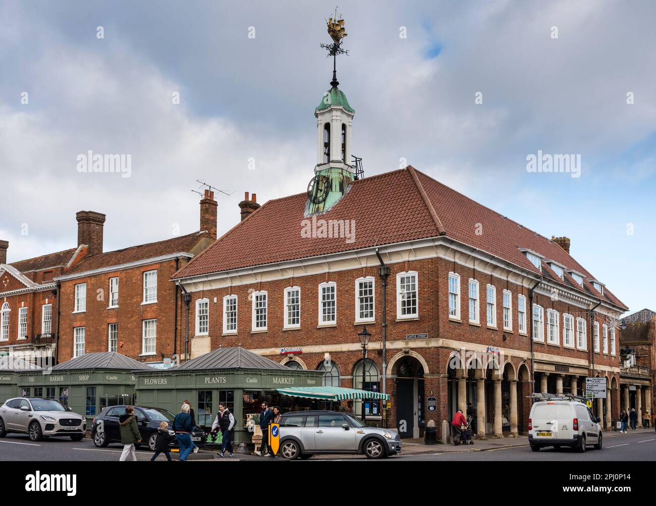 Uhrenturm auf Town Hall Buildings, Farnham, Surrey, Großbritannien Stockfoto